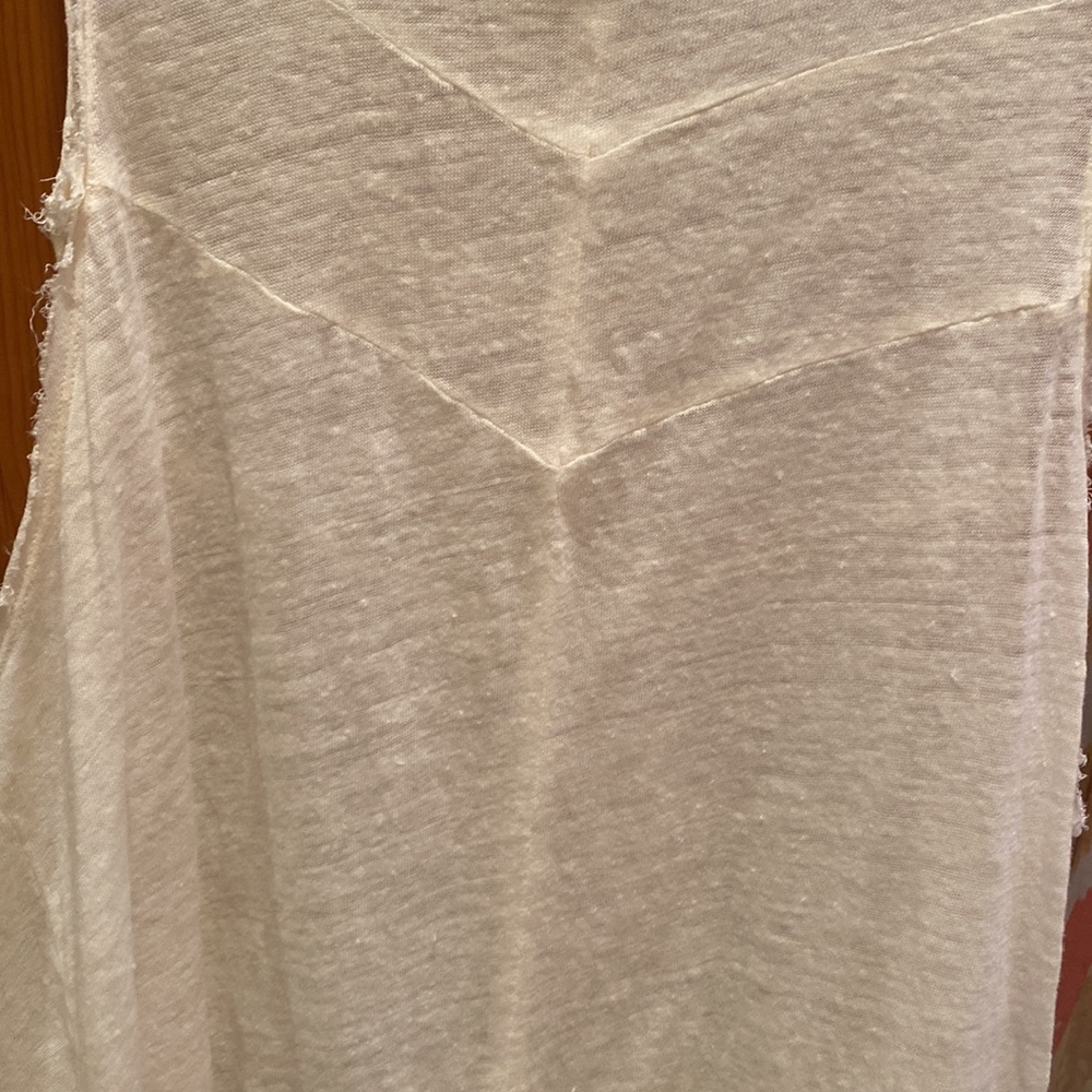 Sweaty Betty Light Yellow Linen Tank Top - Picture 2 of 6